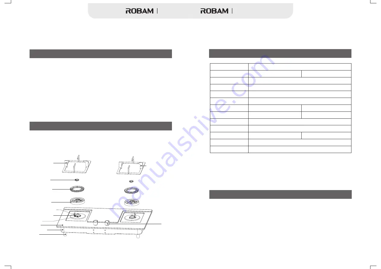 Robam JZY-B928 Operation Manual Download Page 3