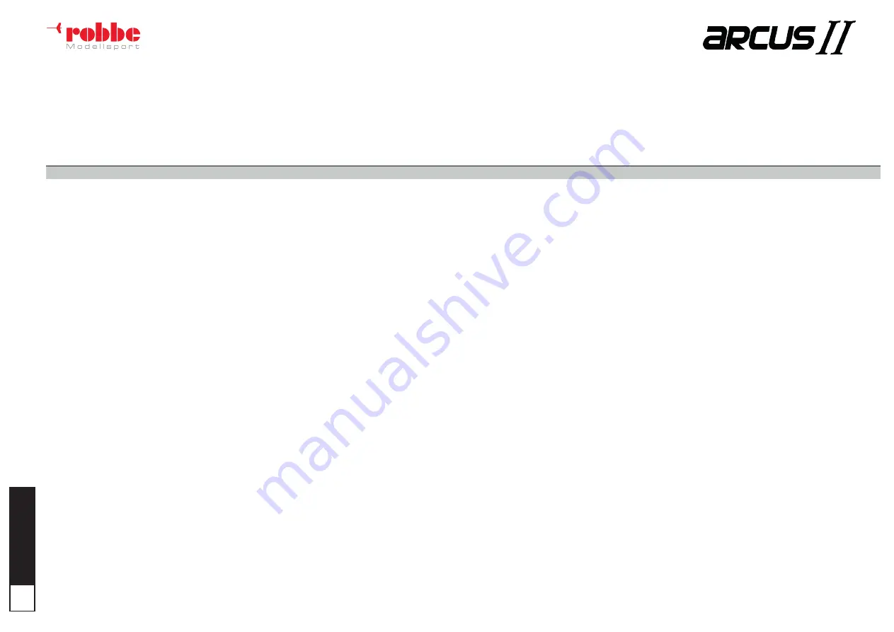 ROBBE Arcus II 2649 Instruction And User'S Manual Download Page 18