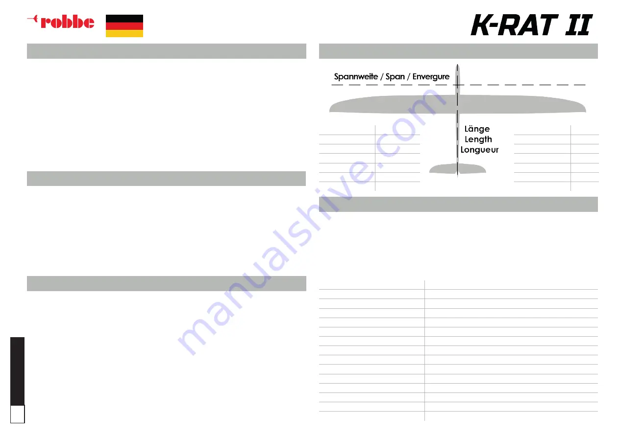 ROBBE K-RAT II Instruction And User'S Manual Download Page 4