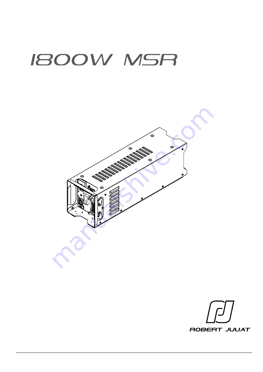 Robert Juliat 1800W MSR Technical File Download Page 1