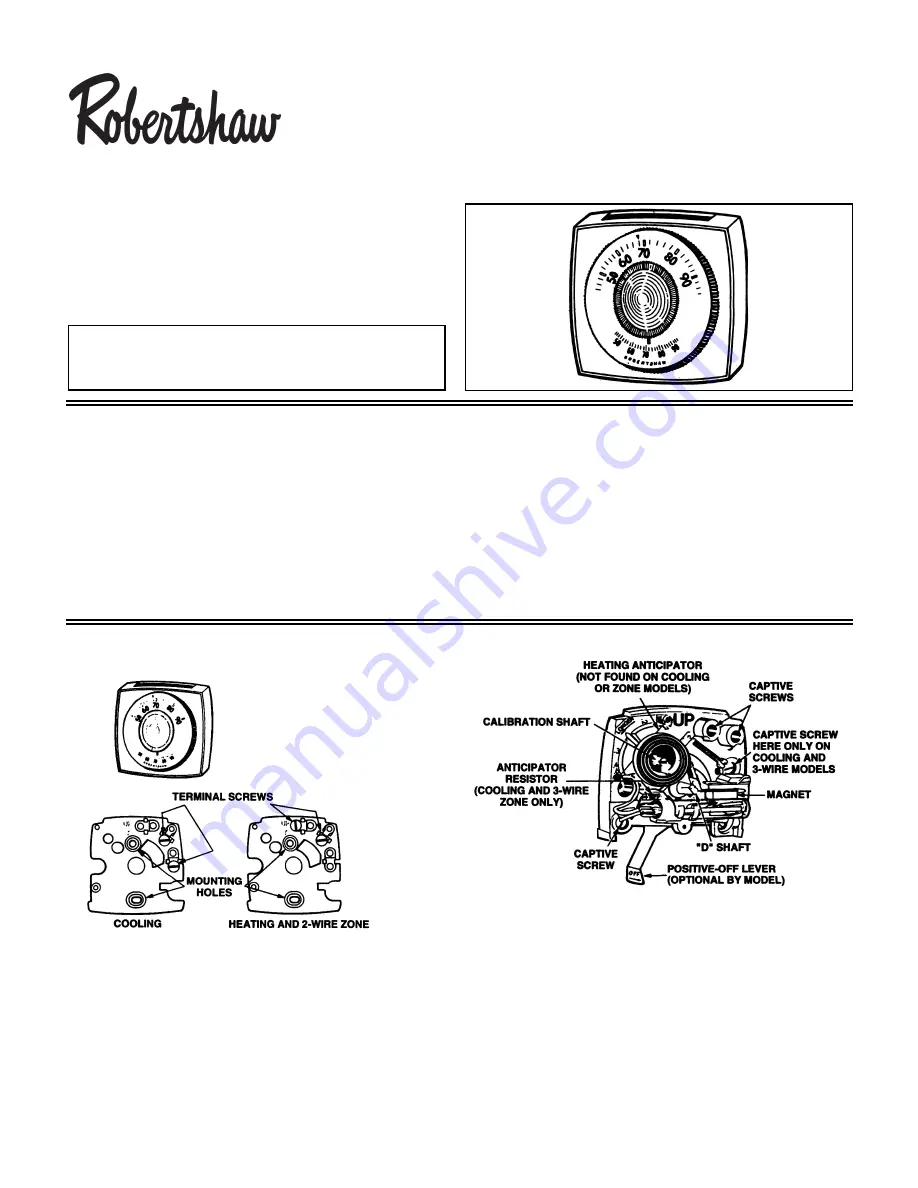 Robertshaw 200-403 Installation Instructions Download Page 1