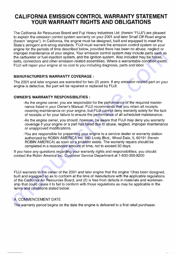 Robin DY41B Instructions For Use Manual Download Page 5