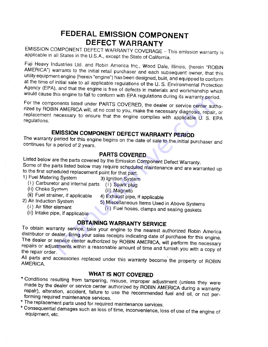 Robin EC13V Instructions For Use Manual Download Page 3