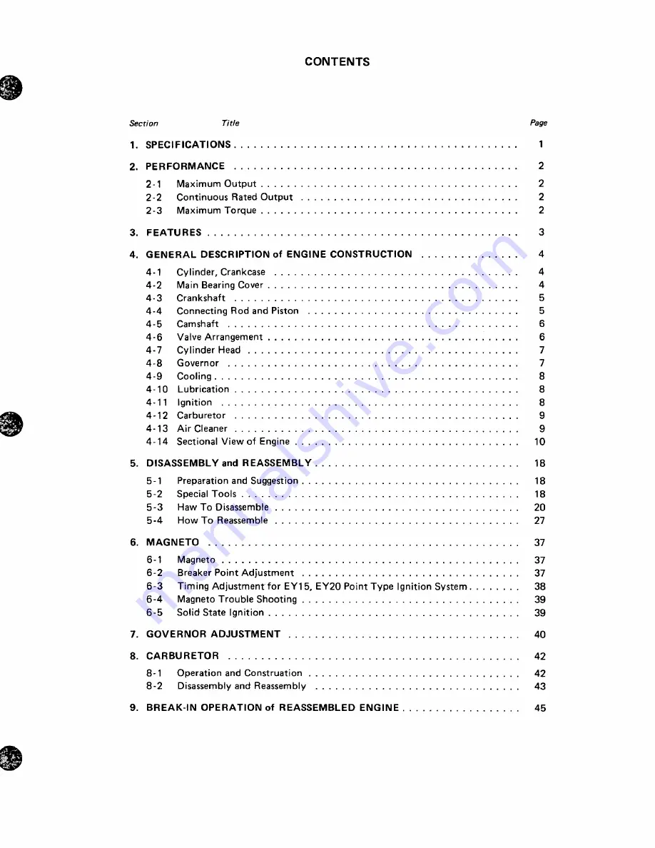 Robin EY15 Service Manual Download Page 3