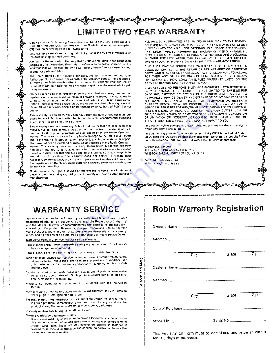 Robin NB2001 Instruction Manual Download Page 31