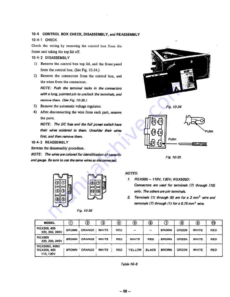 Robin RGX505 Service Manual Download Page 61