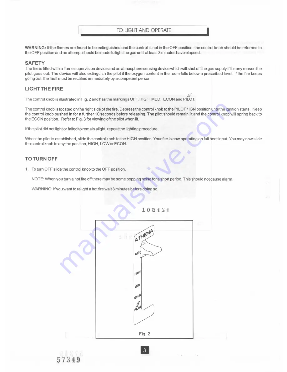 Robinson Willey ATHENA LF LPG Скачать руководство пользователя страница 3