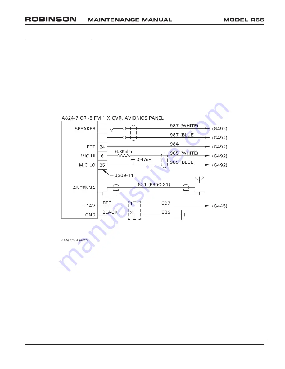 Robinson R-66 Series Lithium-Ion Maintenance Manual Download Page 751