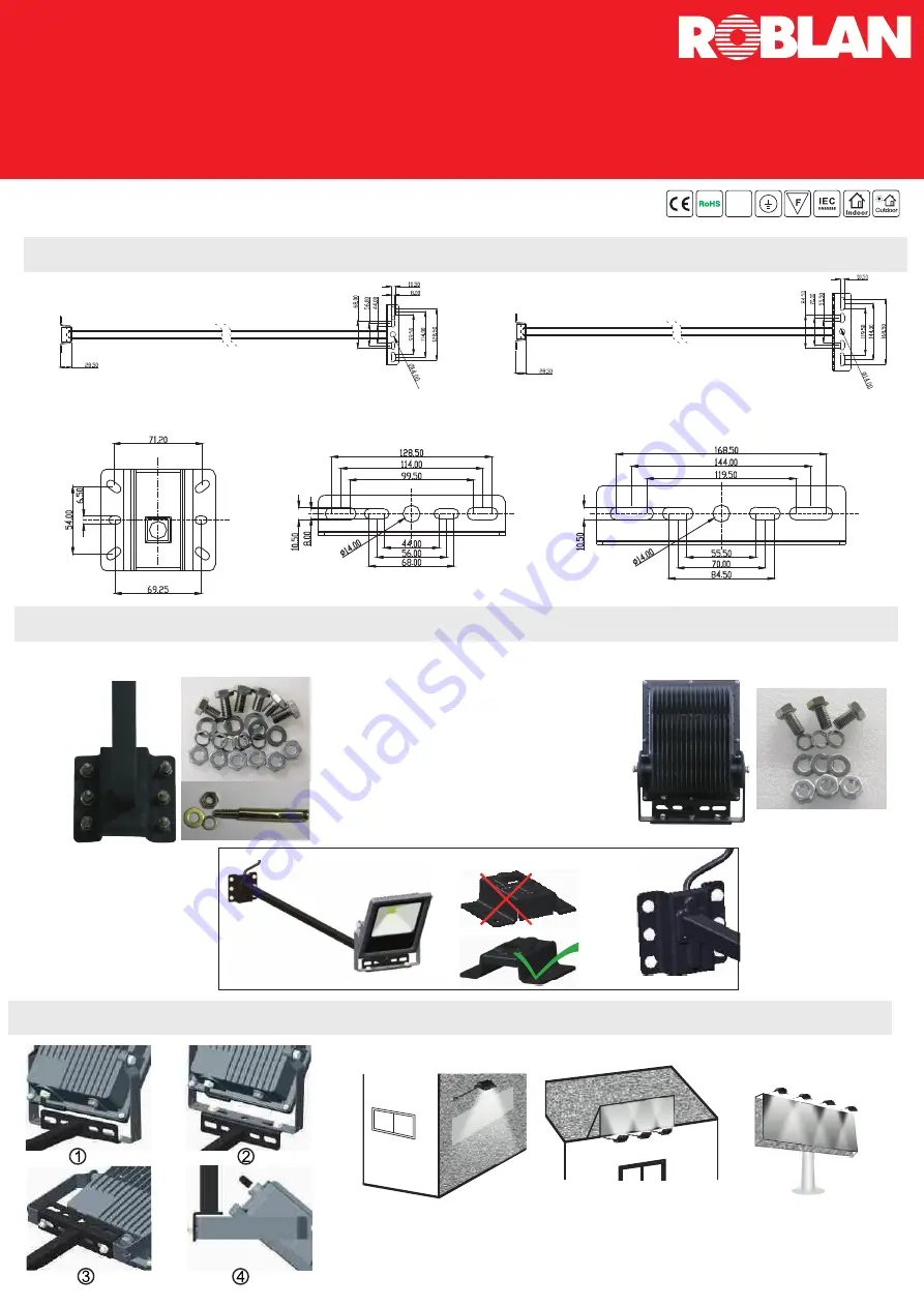 ROBLAN ARMBL50A1 Installation Instructions Download Page 1