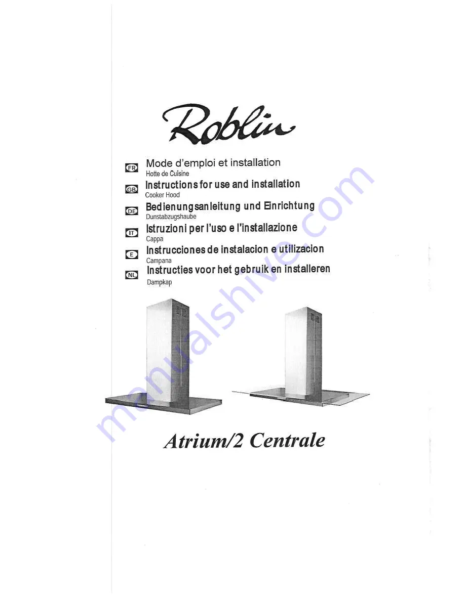 ROBLIN ATRIUM/2 CENTRALE Скачать руководство пользователя страница 1