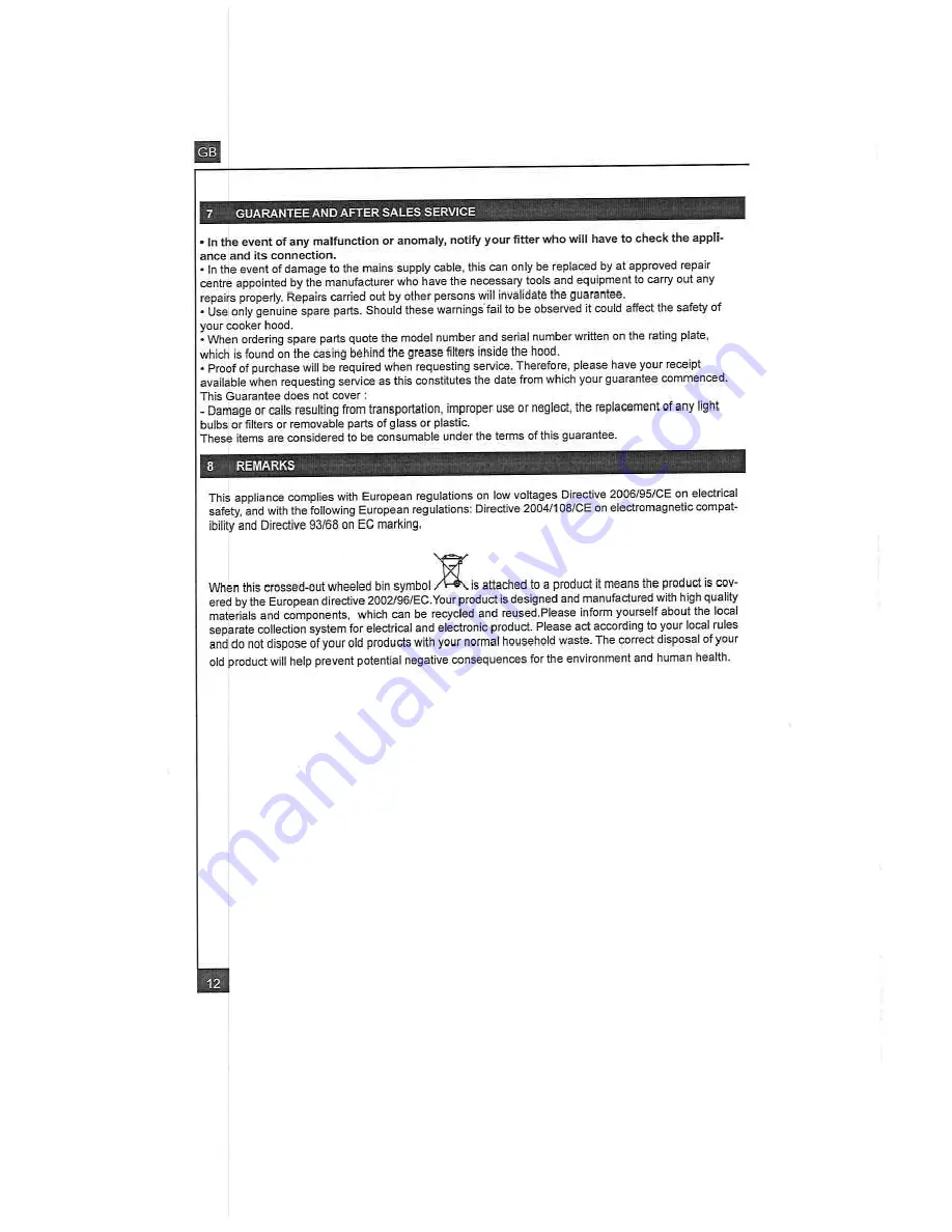 ROBLIN ATRIUM/2 CENTRALE Instructions For Use And Installation Download Page 8