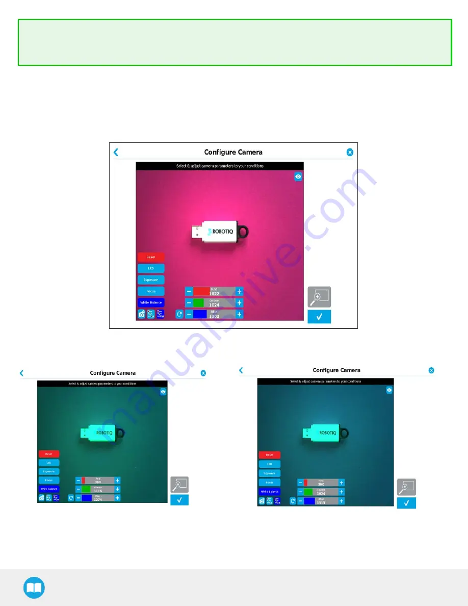 ROBOTIQ RWC-CAM-001 Instruction Manual Download Page 50