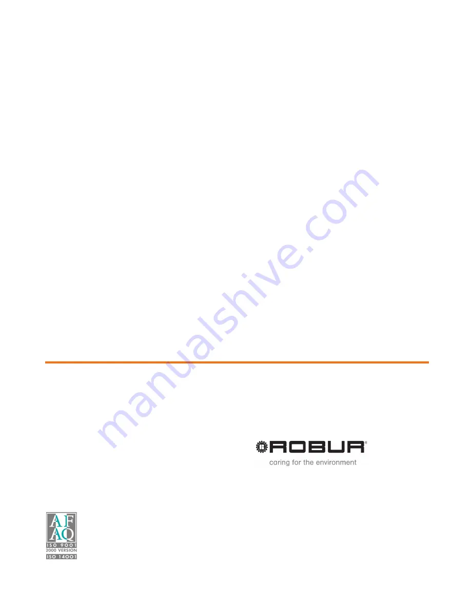 Robur B15 Generators Series Installation, User And Maintenance Manual Download Page 34