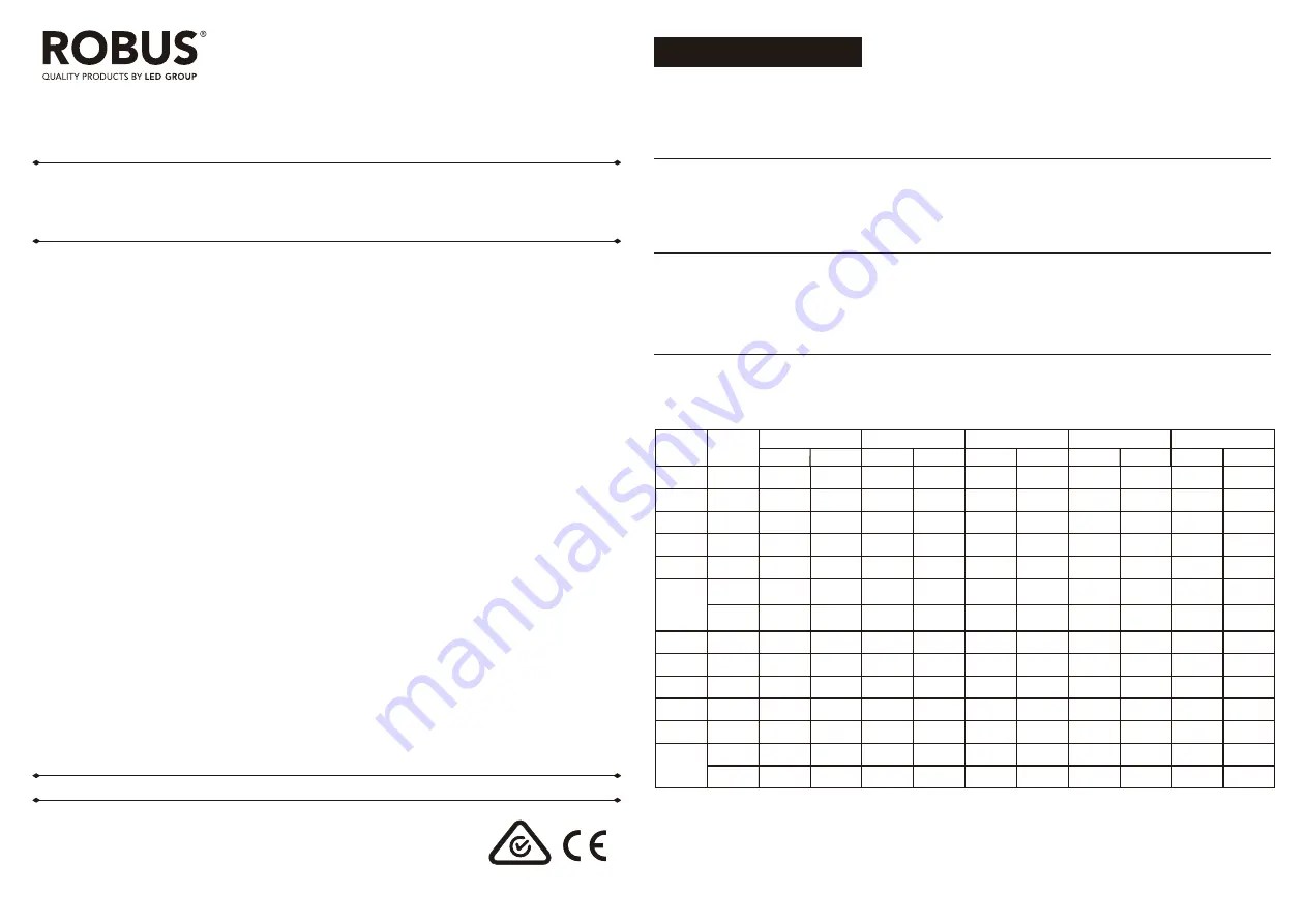 Robus R4EMLED-01 Instruction Manual Download Page 1