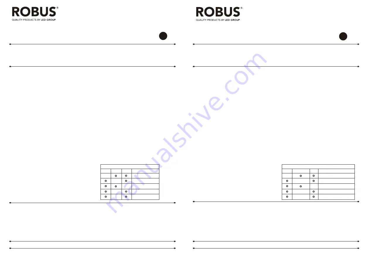 Robus R8MUSTLED-01 Instruction Manual Download Page 1