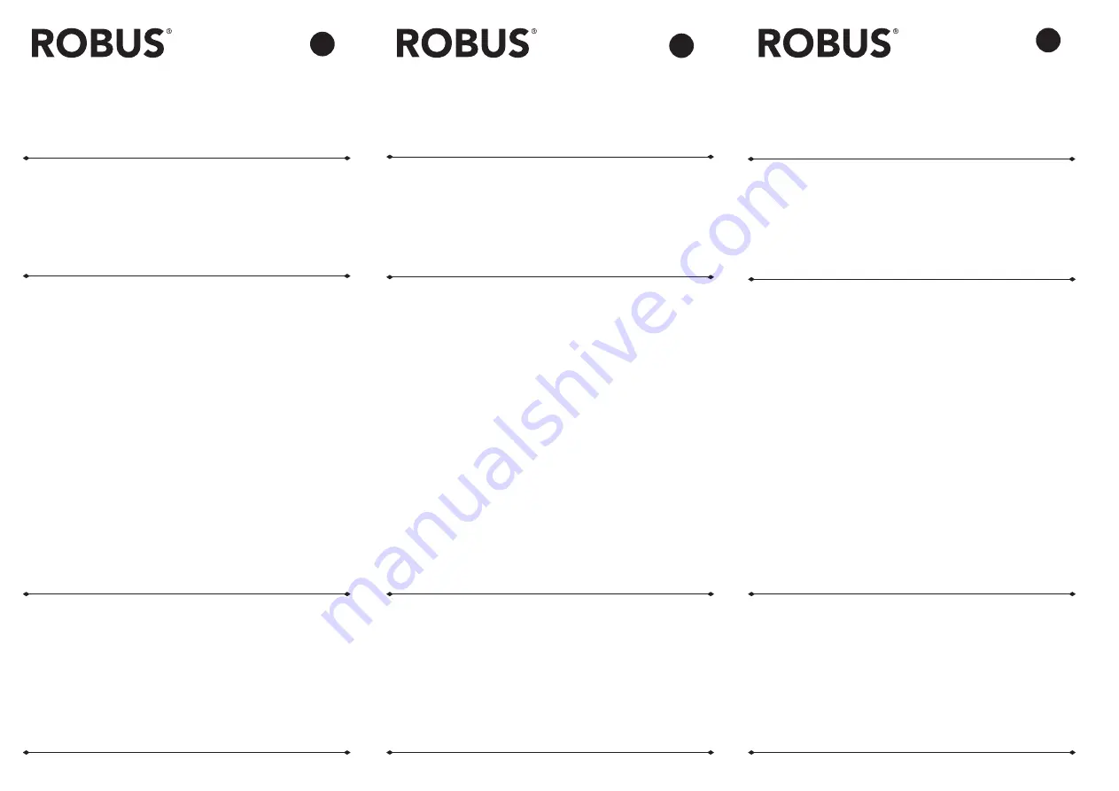 Robus RHZSP306060-01 Скачать руководство пользователя страница 1
