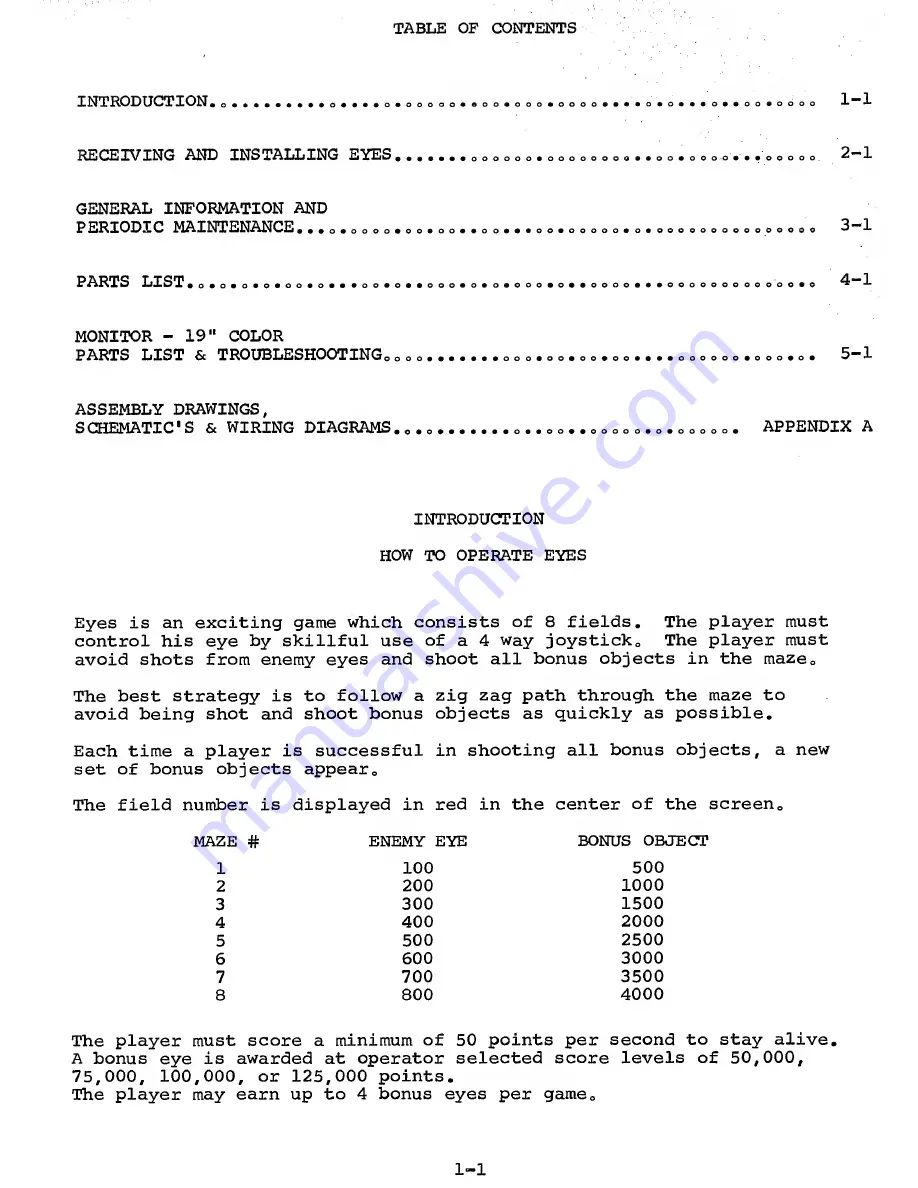 Rock-Ola Eyes G-206 Service Manual And Parts List Download Page 2