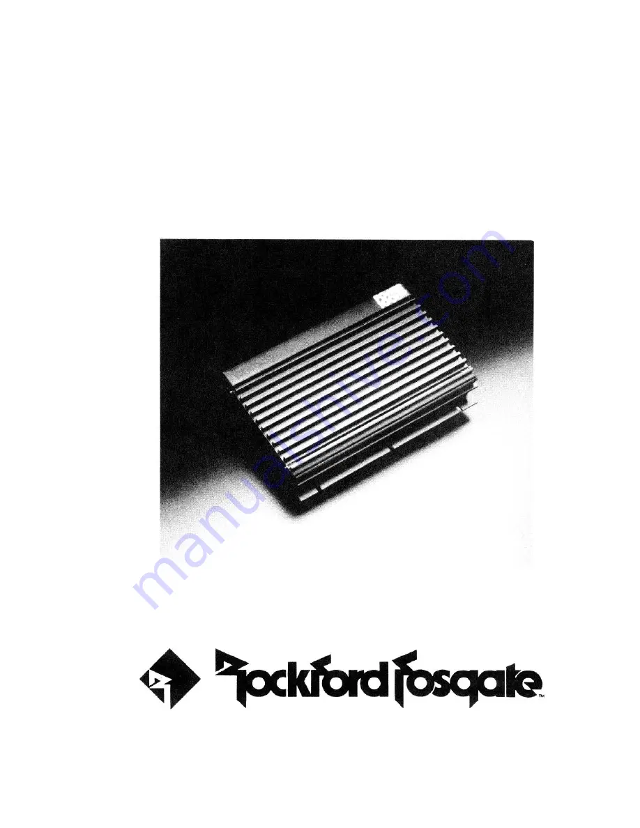 Rockford Fosgate Power 100HD Installation Manual Download Page 1