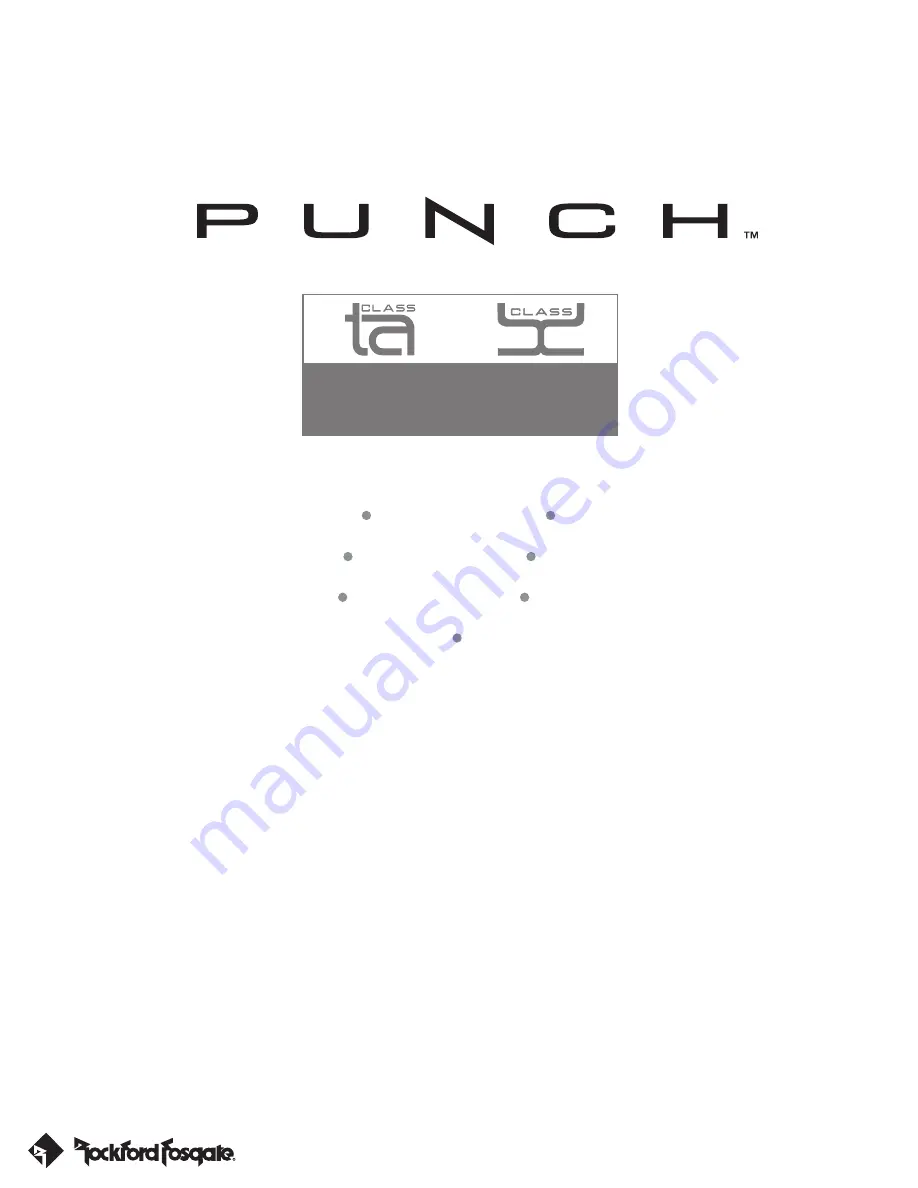 Rockford Fosgate PUNCH P1000X1BD Installation & Operation Manual Download Page 1