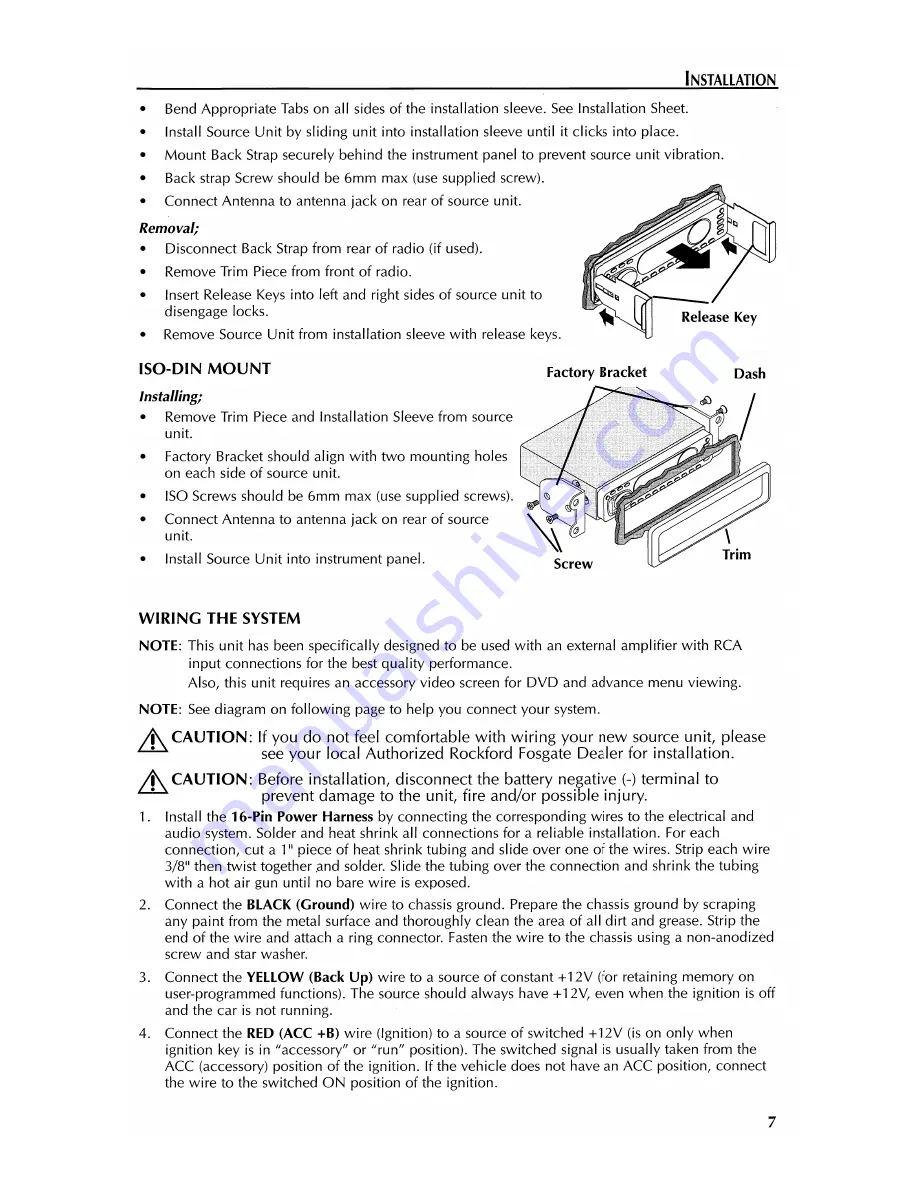 Rockford Fosgate RAV DVD1 Скачать руководство пользователя страница 7