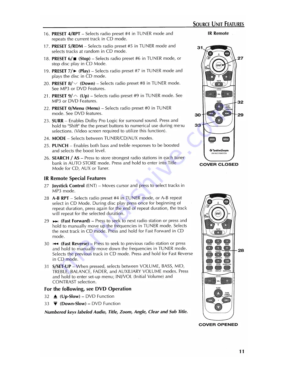 Rockford Fosgate RAV DVD1 Скачать руководство пользователя страница 11