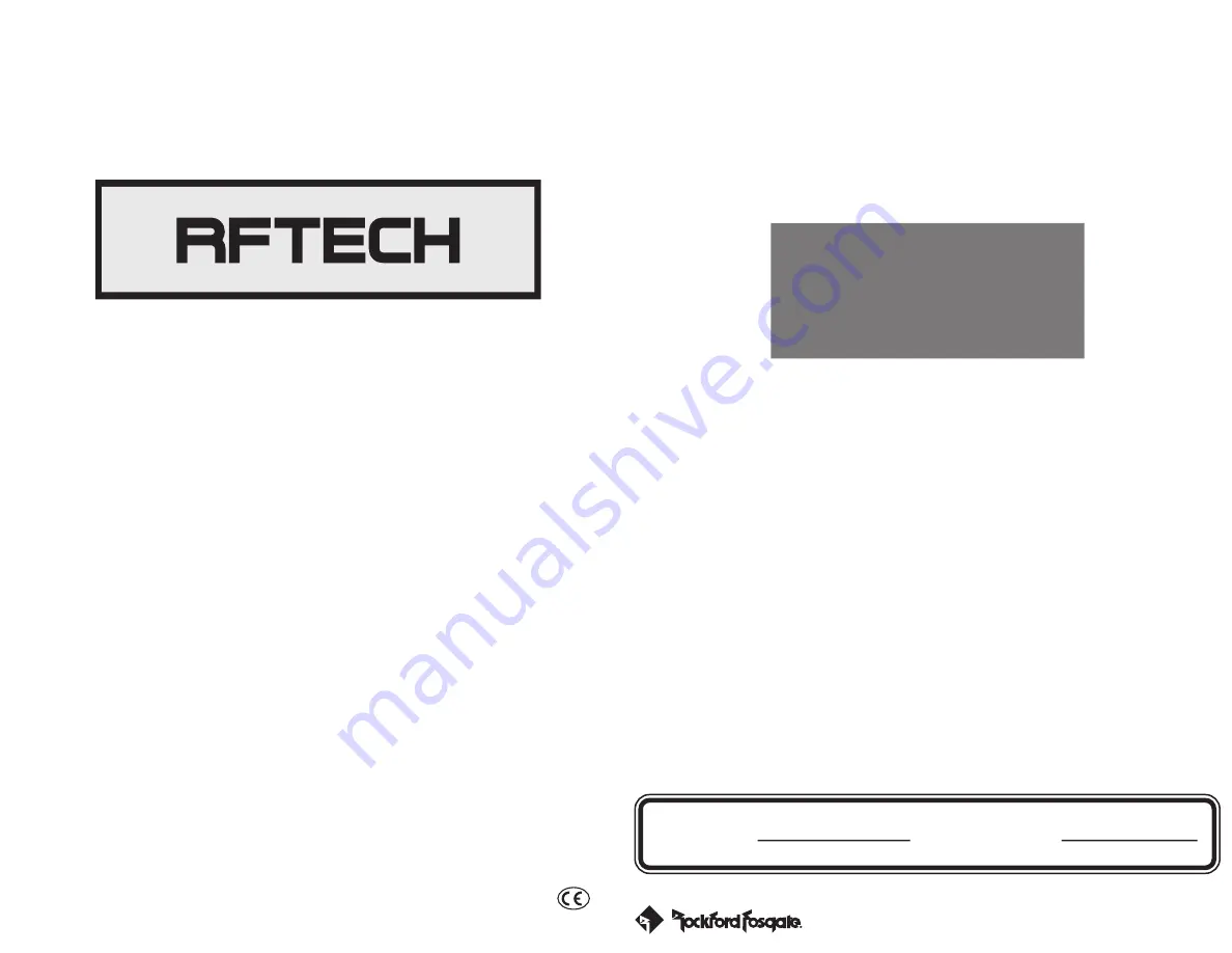 Rockford Fosgate Yamaha YXZ RFYXZ-K8 Installation Kit Download Page 1