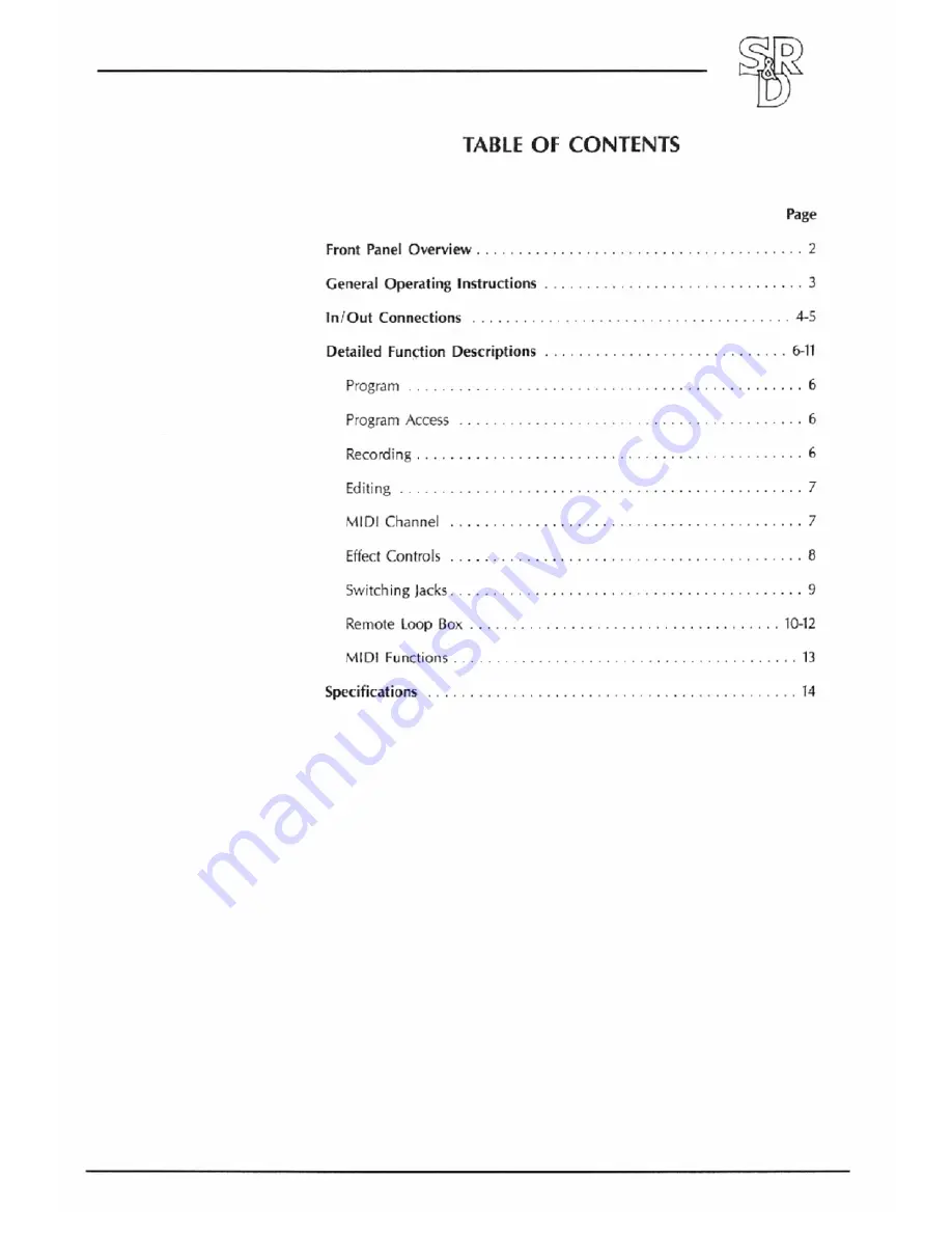 ROCKMAN MIDI OCTOPUS Operating Manual Download Page 2