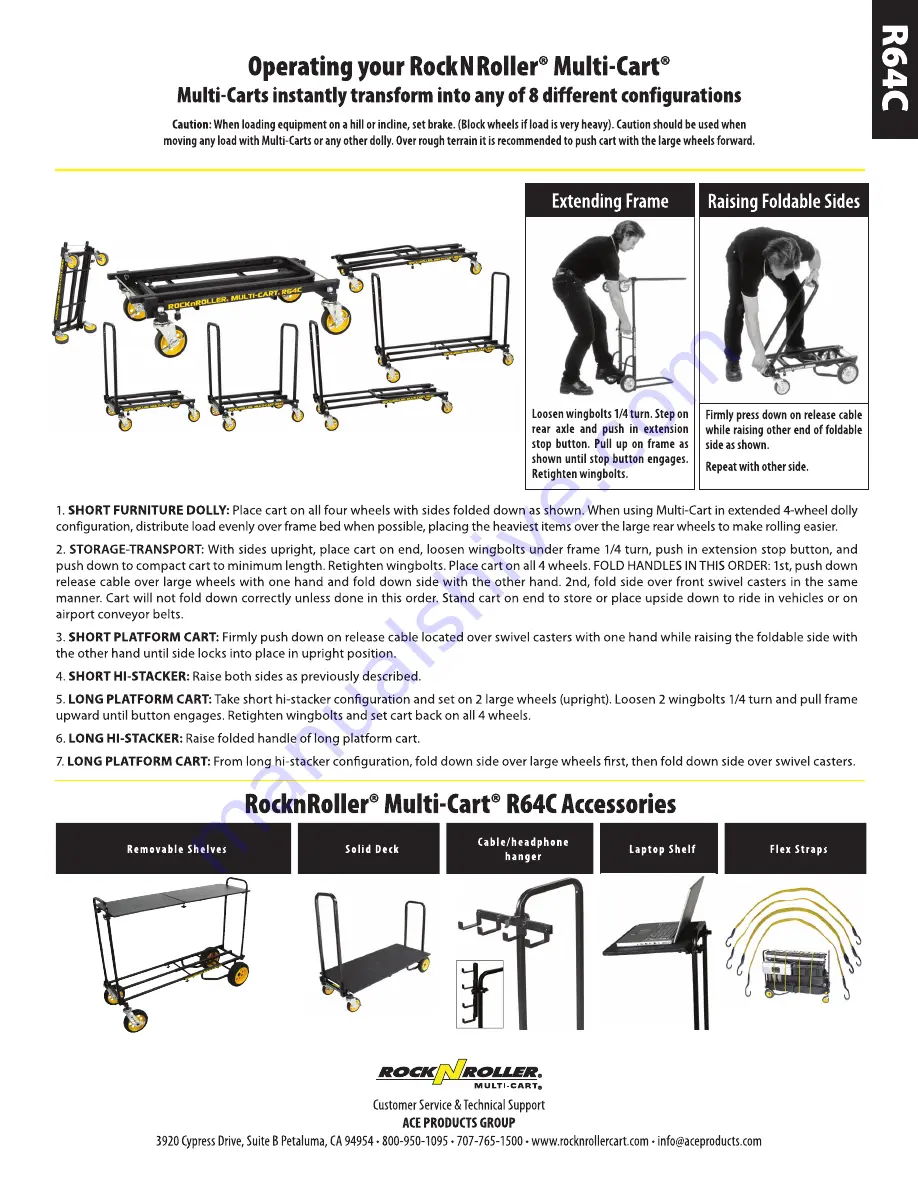 RockNRoller Multi-Cart R64C Manual Download Page 2