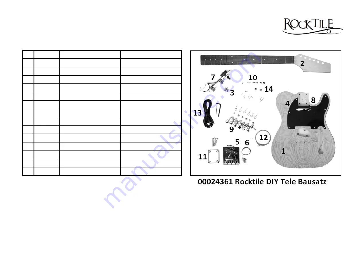 Rocktile 00024361 Скачать руководство пользователя страница 1