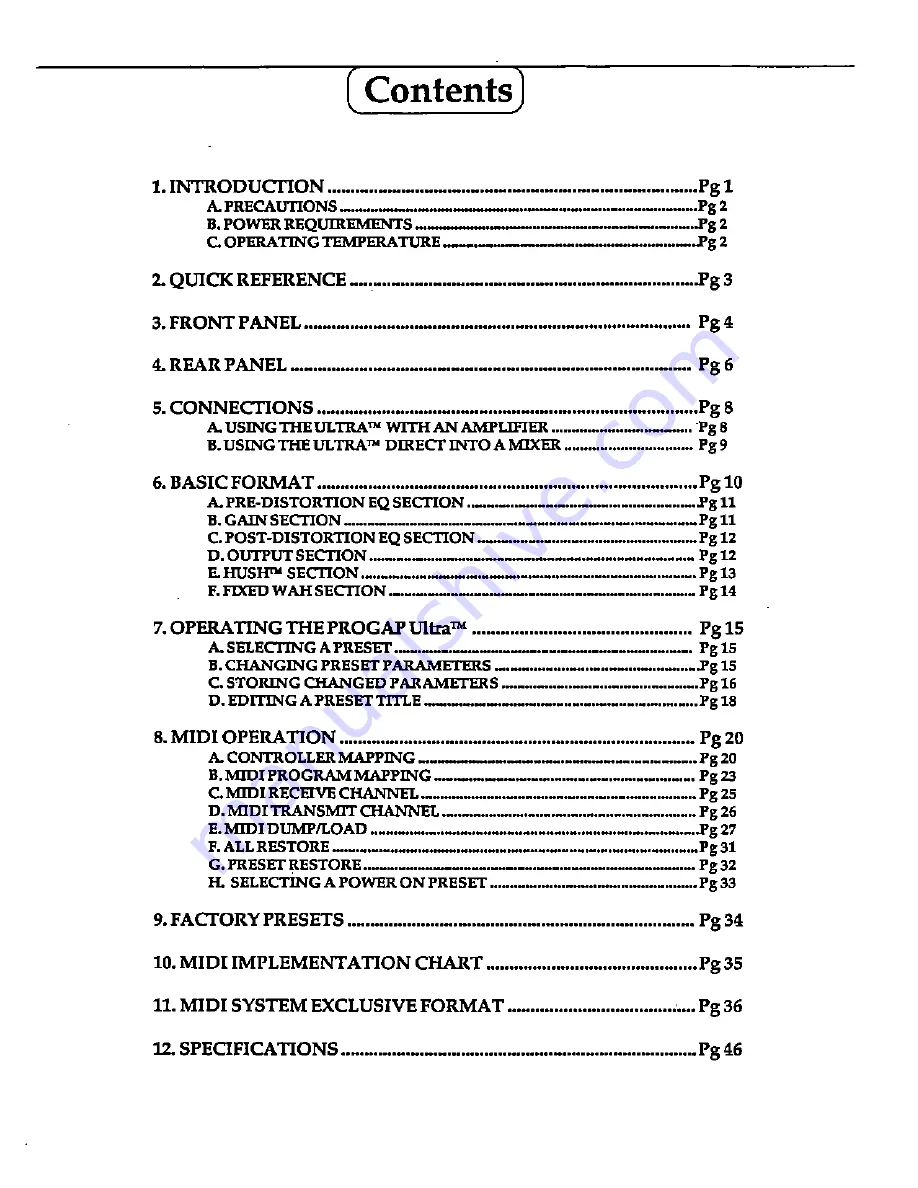 Rocktron PROGAP ULTRA Owner'S Manual Download Page 3