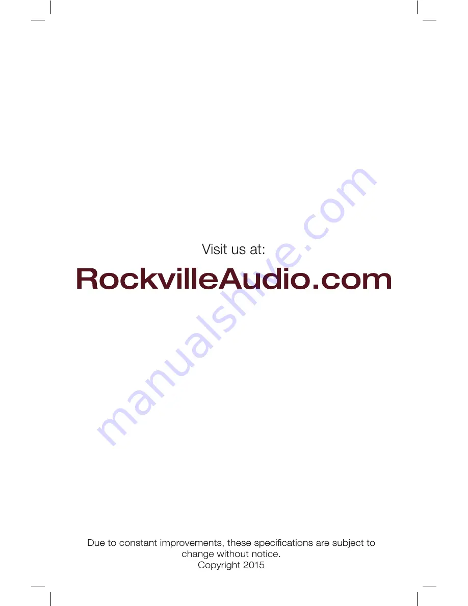 Rockville ASM5 Active Series User Manual Download Page 22