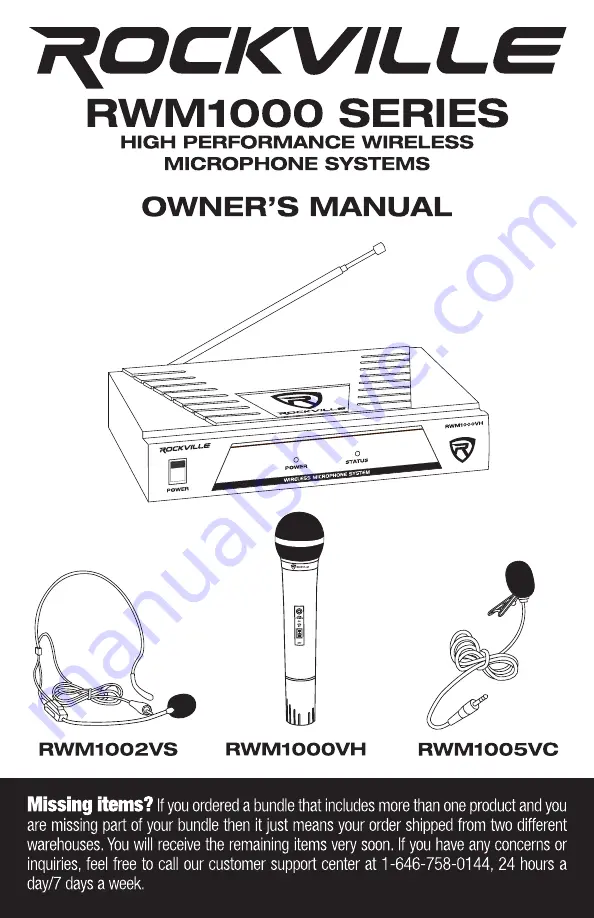 Rockville RWM1000 Series Owner'S Manual Download Page 1