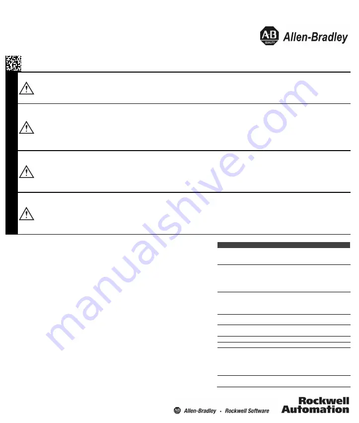 Rockwell Automation Allen-Bradley 1606-XLB90EH SER B Installation Instructions Download Page 1