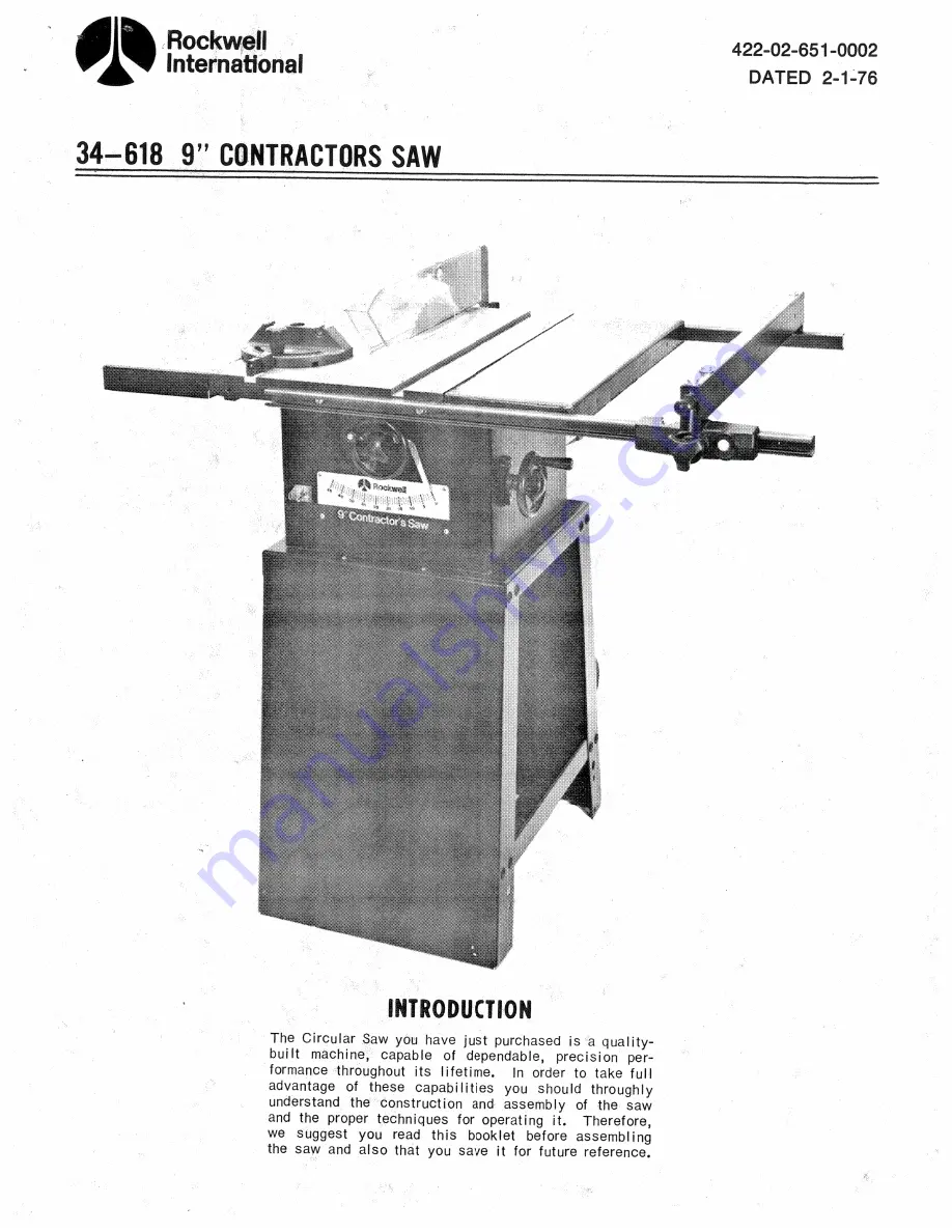 Rockwell 34-618 User Manual Download Page 1