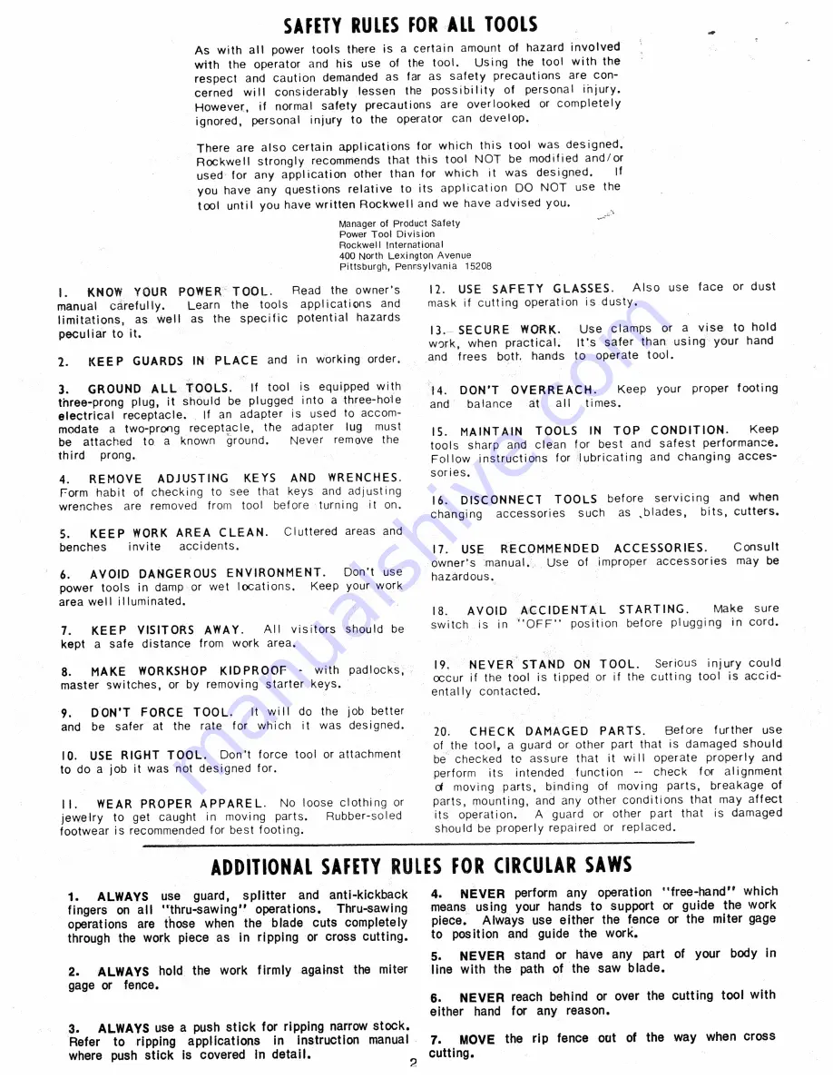 Rockwell 34-618 User Manual Download Page 2