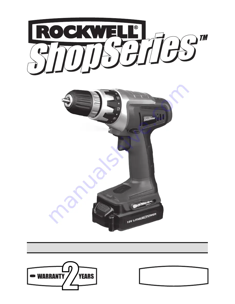 Rockwell RS2314 ShopSeries User Manual Download Page 1