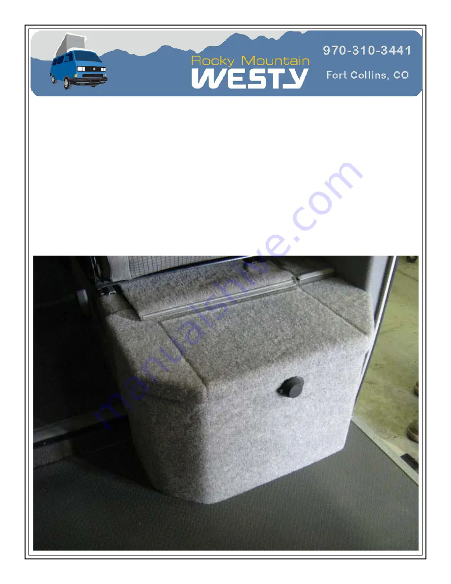 Rocky Mountain Westy Locking Storage Box Installation Manual Download Page 1