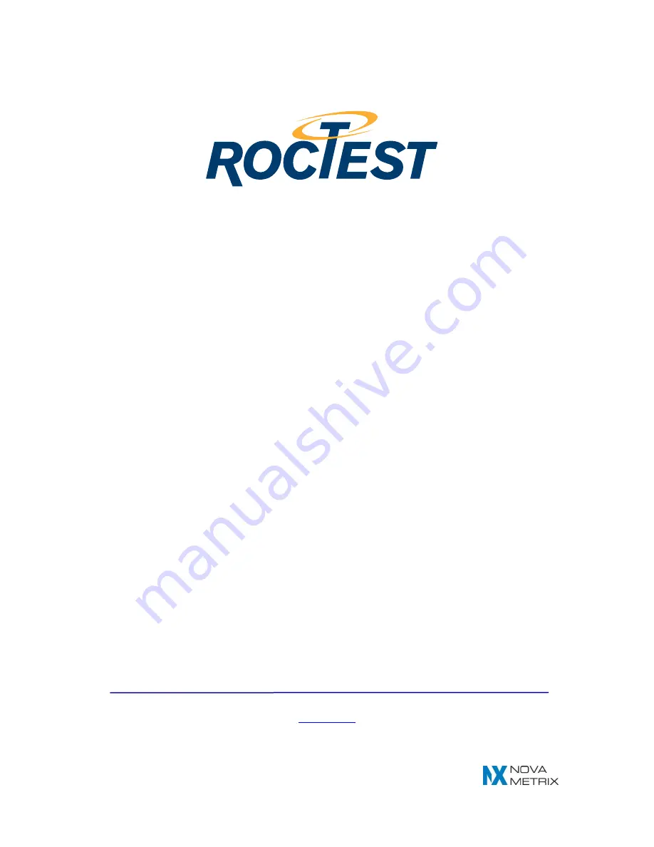 ROCTEST FOS Series Manual Download Page 1