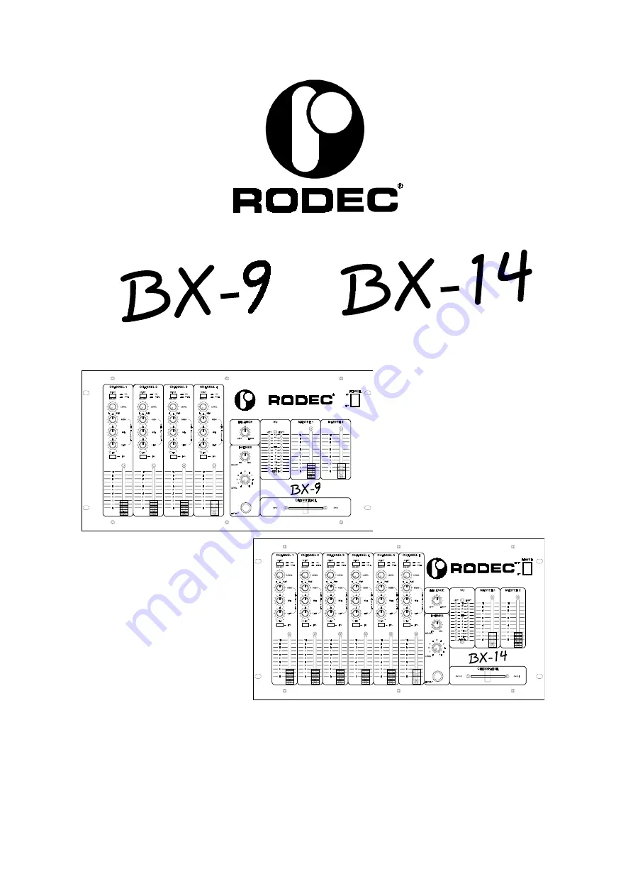 Rodec BX-14 Скачать руководство пользователя страница 1