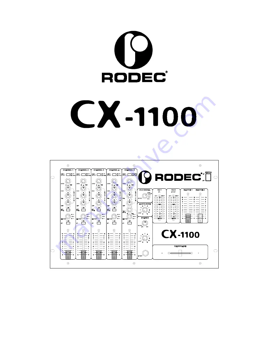 Rodec CX-1100 Скачать руководство пользователя страница 1