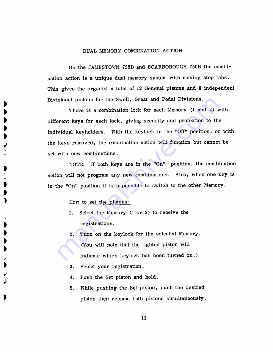 Rodgers Organ Company Columbian 700B Owner'S Manual Download Page 17