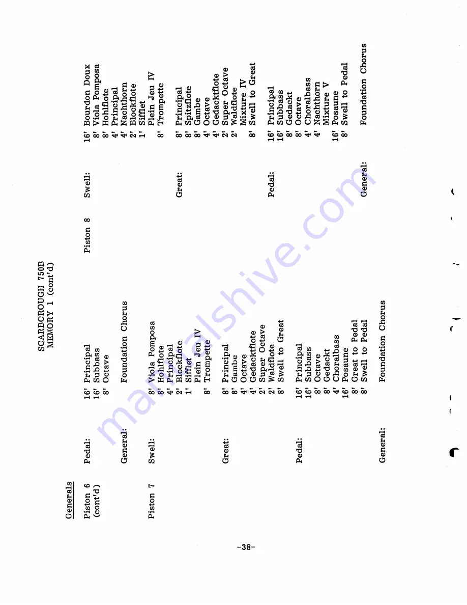 Rodgers Organ Company Columbian 700B Owner'S Manual Download Page 42