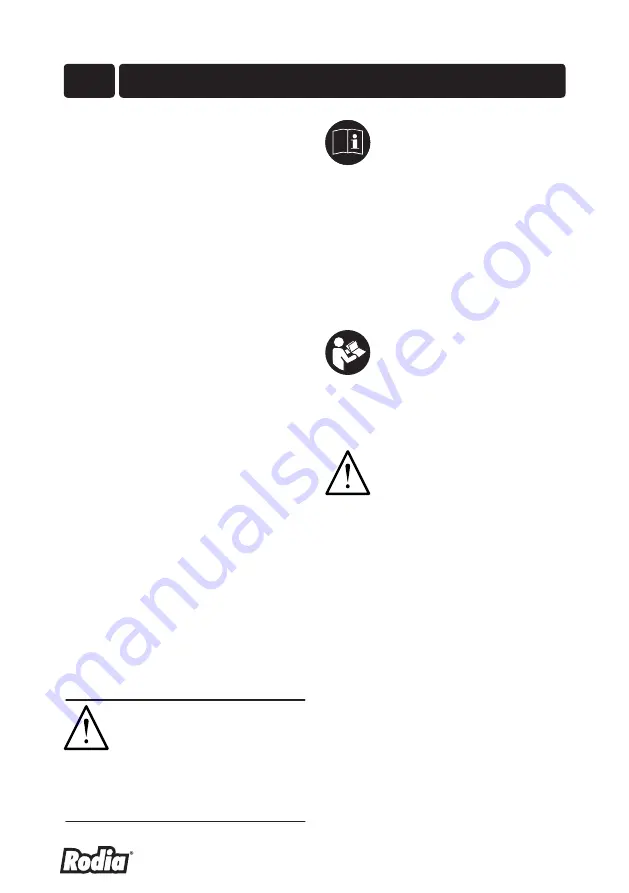 Rodia 405TS Operating Manual Download Page 2