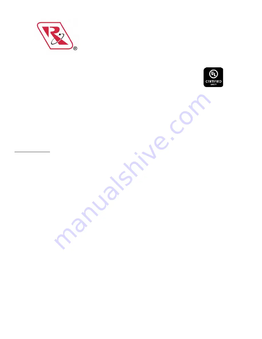 Rodix 121-000-075 Manual Download Page 1