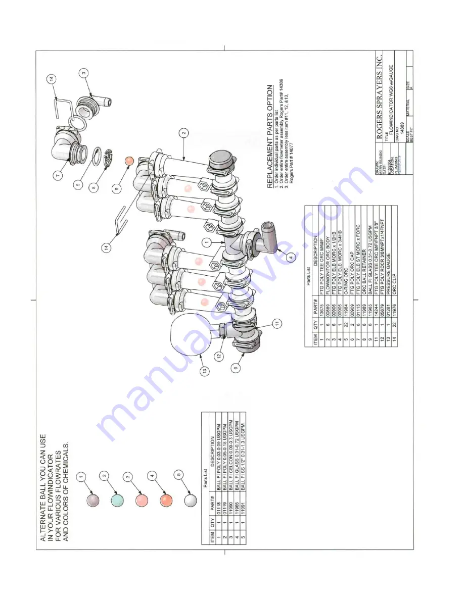 Rogers WG6 Assembly, Parts And Operator'S Manual Download Page 12