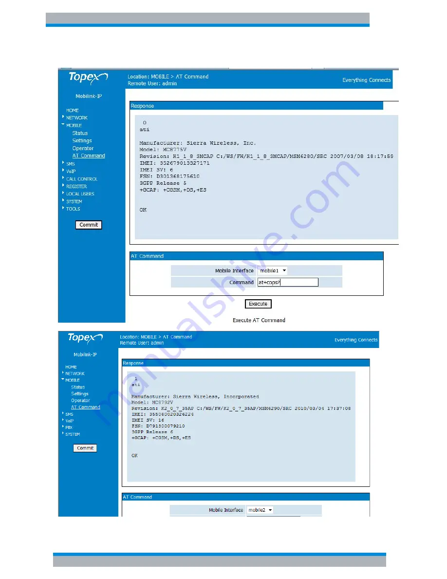 Rohde & Schwarz Topex MobiLink IP User Manual Download Page 79