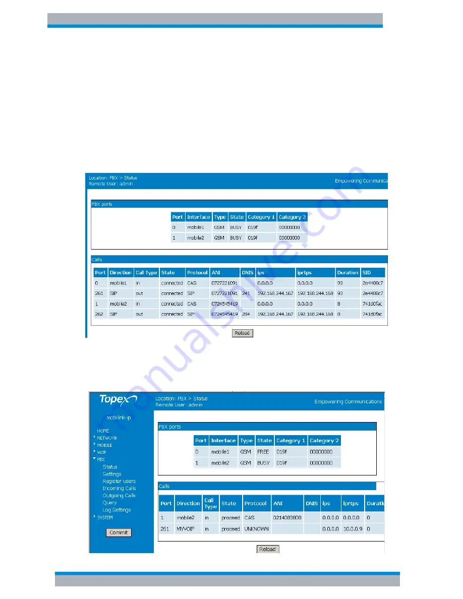 Rohde & Schwarz Topex MobiLink IP User Manual Download Page 114