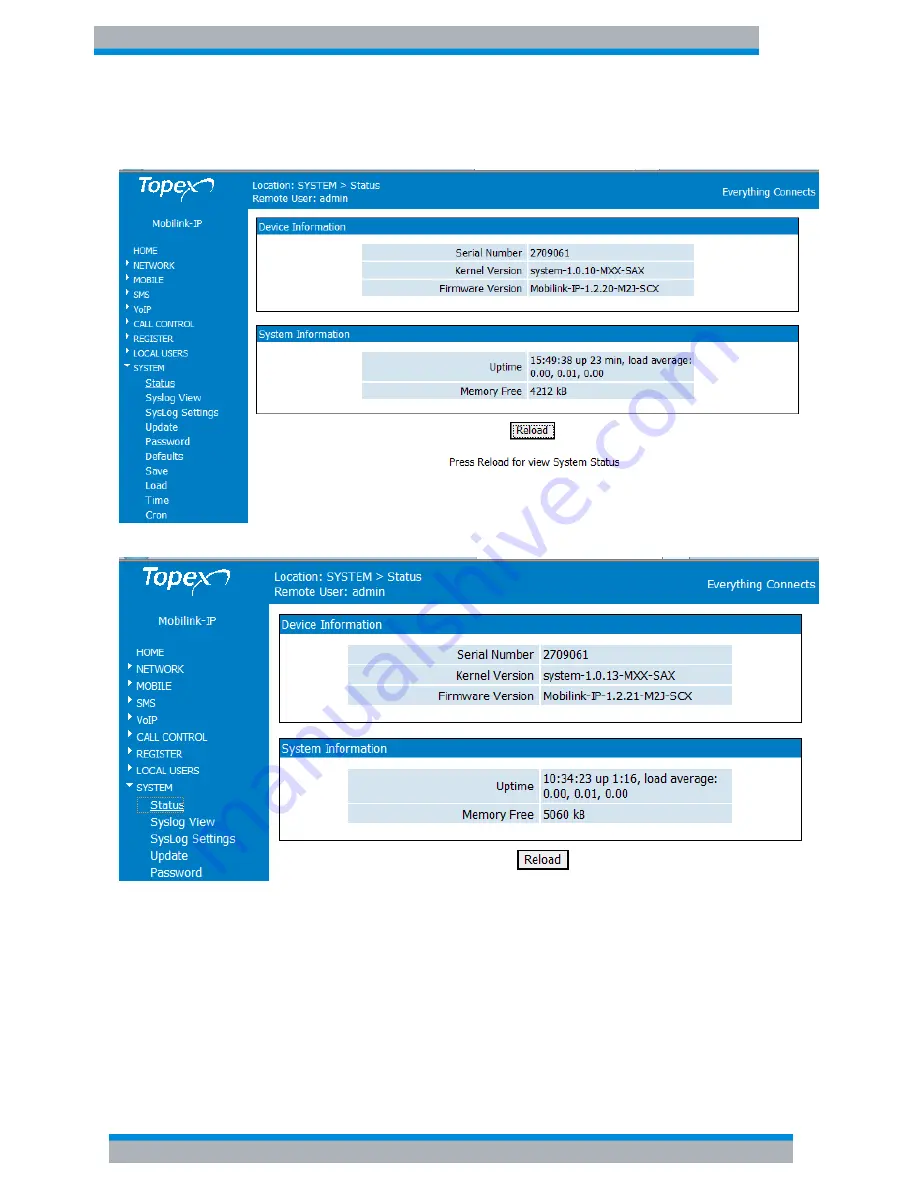 Rohde & Schwarz Topex MobiLink IP User Manual Download Page 136