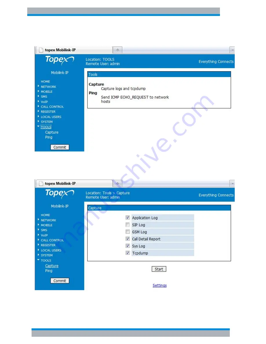 Rohde & Schwarz Topex MobiLink IP User Manual Download Page 166