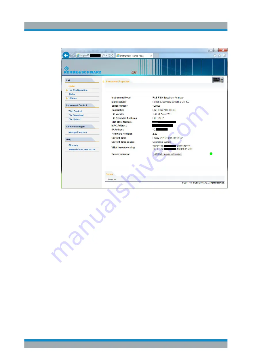 Rohde & Schwarz 1323.0012.03 User Manual Download Page 156